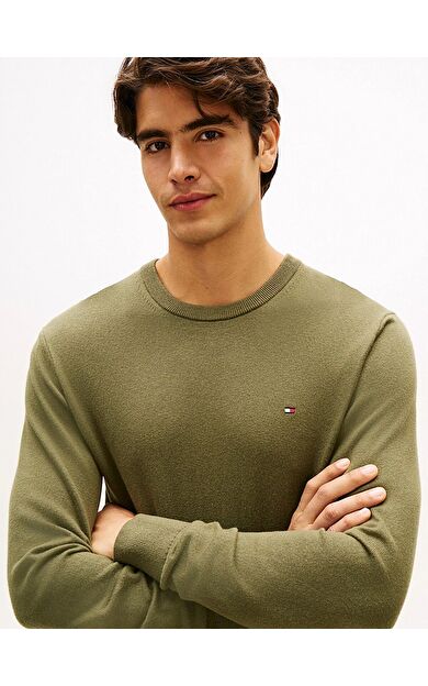 Tommy Hilfiger MW0MW28046 Pima Org Ctn Cashmere Crew Erkek Kazak