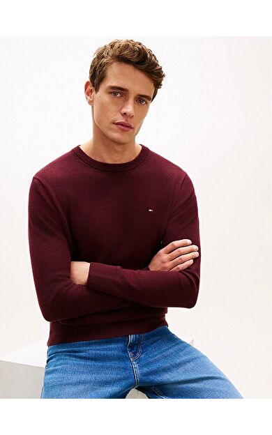 Tommy Hilfiger MW0MW28046 Pima Org Ctn Cashmere Crew Erkek Kazak