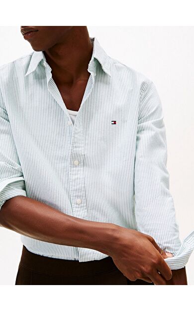 Tommy Hilfiger MW0MW36238 Heritage Oxford Stripe Rf Erkek Gömlek