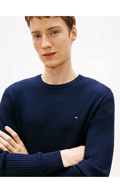 Tommy Hilfiger MW0MW40449 Pima Ctn Cash Structure Crew Erkek Kazak