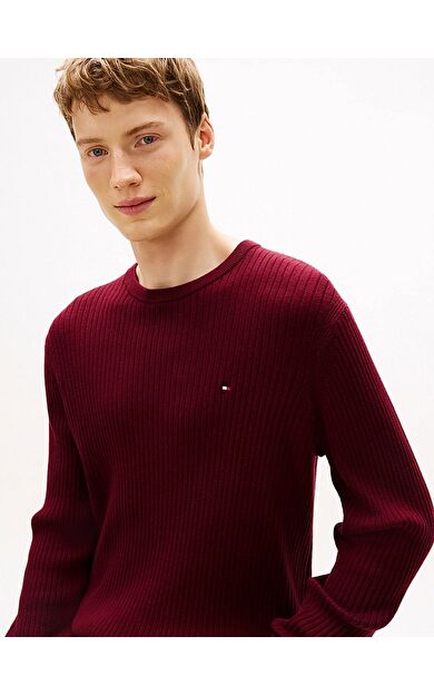 Tommy Hilfiger MW0MW40449 Pima Ctn Cash Structure Crew Erkek Kazak