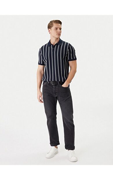 Tommy Hilfiger MW0MW41949 Knitted Vertical Stripe Ss Erkek Polo Tişört