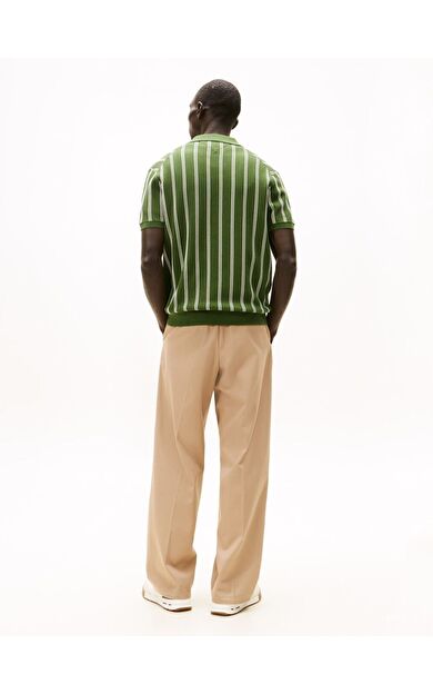 Tommy Hilfiger MW0MW41949 Knitted Vertical Stripe Ss Erkek Polo Tişört