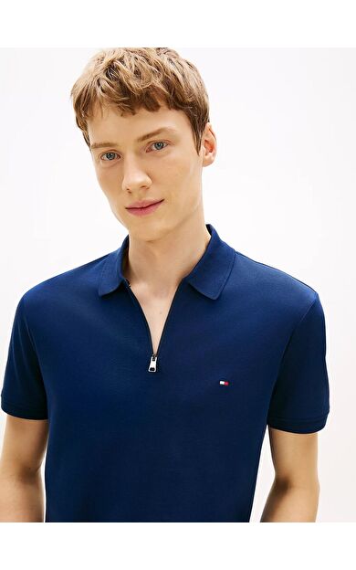 Tommy Hilfiger MW0MW42758DCC Interlock Zip Reg Erkek Polo Tişört