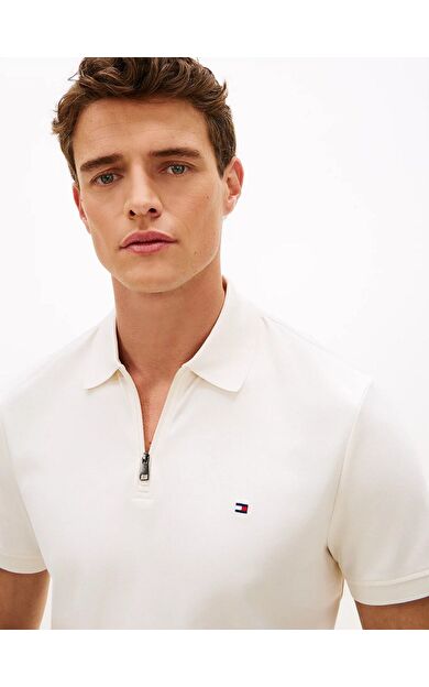 Tommy Hilfiger MW0MW42758Z00 Interlock Zip Reg Erkek Polo Tişört