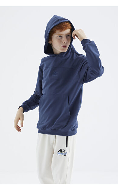 TommyLife Parlament Kapüşonlu Basic Erkek Çocuk Sweatshirt - 11181