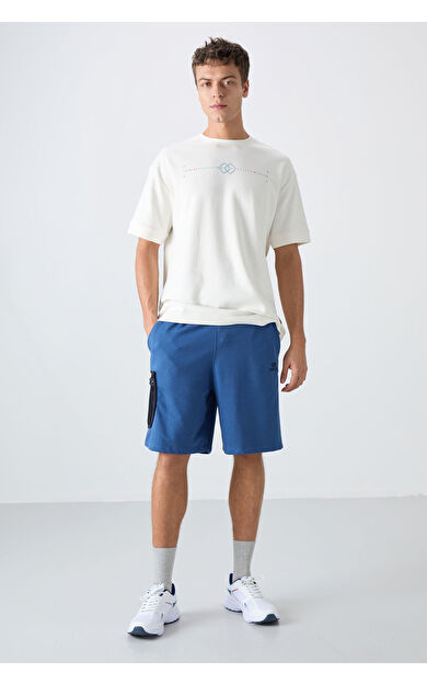 TommyLife Parlament Pamuklu Kalın Yumuşak Dokulu Comfort Fit Baskılı Erkek Şort - 81266