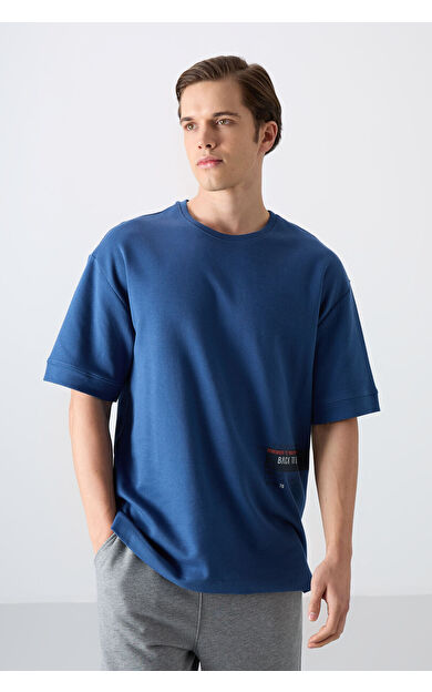 TommyLife Parlament Pamuklu Kalın Yumuşak Dokulu Oversize Fit Baskılı Erkek T-Shirt - 88322