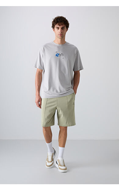 TommyLife Çağla Pamuklu Kalın Yumuşak Dokulu Comfort Fit Basic Erkek Şort - 81261