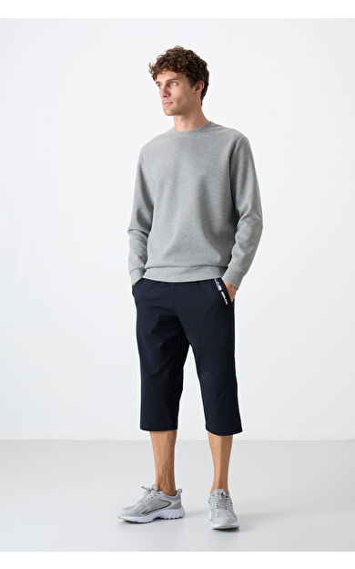 TommyLife Lacivert Ön Cep Detaylı Standart Kalıp Klasik Paça Erkek Kapri - 83092