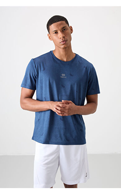 TommyLife Parlament Nefes Alan Jakarlı İnce Esnek Standart Fit Erkek Performans T-Shirt - 88397