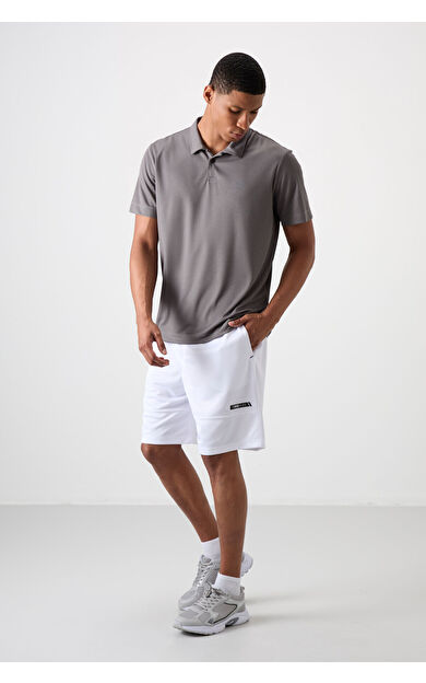 TommyLife Beyaz Kalın Yumuşak Comfort Fit Erkek Şort - 81272