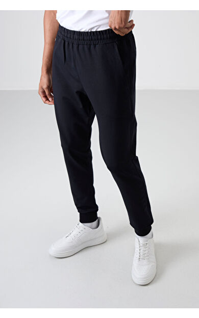 TommyLife Lacivert Pamuk Yumuşak Dokulu Standart Fit Nakışlı Erkek Eşofman Alt - 82133