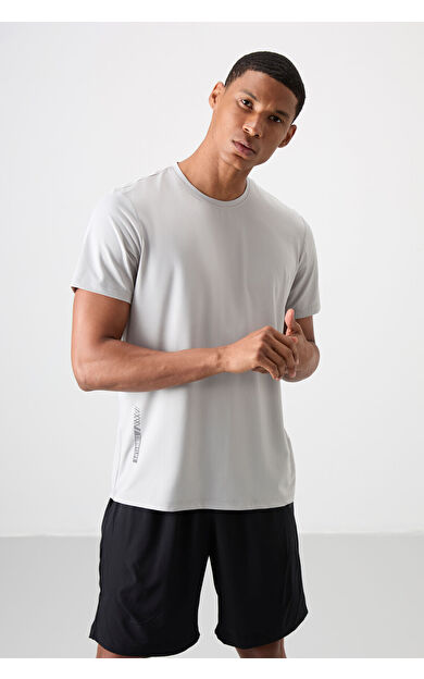TommyLife Taş Nefes Alan Dokulu İnce Esnek Standart Fit Erkek Performans T-Shirt - 88388