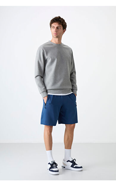 TommyLife Parlament Gizli Fermuar Arka Cepli Bağcıklı Standart Kalıp Erkek Şort - 81136