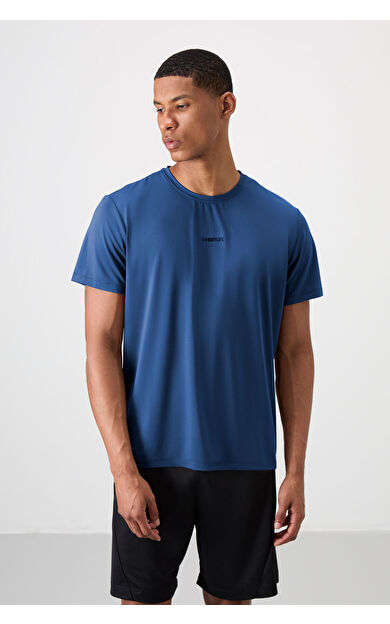 TommyLife Parlament Nefes Alan Dokulu İnce Esnek Standart Fit Erkek Performans T-Shirt - 88384