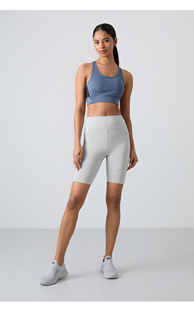 TommyLife Taş Esnek Standart Fit Performans Kadın Biker Tayt - 91012