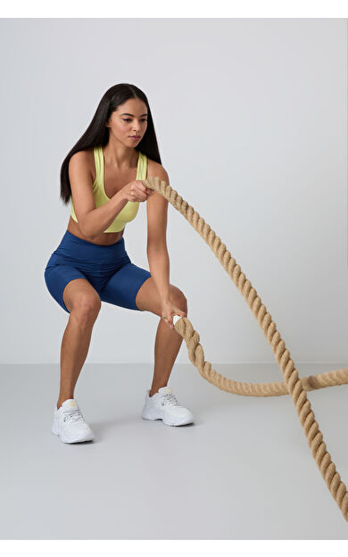 TommyLife Parlament Esnek Standart Fit Performans Kadın Biker Tayt - 91012