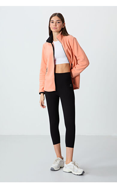 TommyLife Siyah Yüksek Bel Slim Fit Dar Paça Kadın Kapri Tayt - 93097