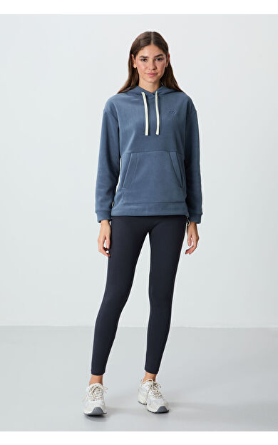 TommyLife Antrasit Yüksek Bel Termal Slim Fit Dar Paça Kadın Tayt - 94577