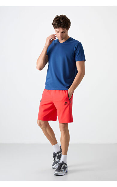 TommyLife Fiesta Gizli Fermuar Arka Cepli Bağcıklı Standart Kalıp Erkek Şort - 81136