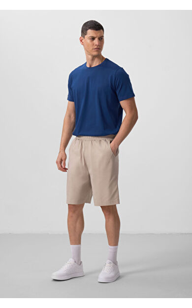 TommyLife Taş Standart Fit Dokuma Hafif Esnek Chino Erkek Şort - 81290