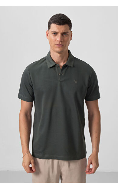 TommyLife Çağla Standart Kalıp Basic Polo Yaka Erkek T-Shirt - 87768