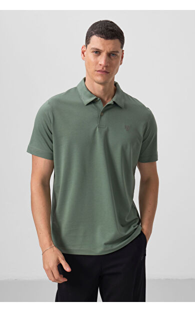 TommyLife Açık Yeşil Standart Kalıp Basic Polo Yaka Erkek T-Shirt - 87768