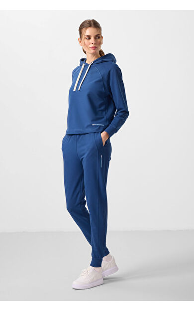 TommyLife Parlament Kapüşonlu Oversize Kadın Eşofman Takım - 95336