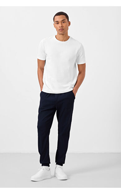 TommyLife Lacivert Standart Fit Dokuma Hafif Esnek Chino Erkek Pantolon - 82176