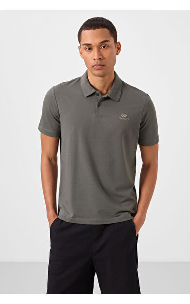 TommyLife Çağla Standart Kalıp Basic Polo Yaka Erkek T-Shirt - 87748