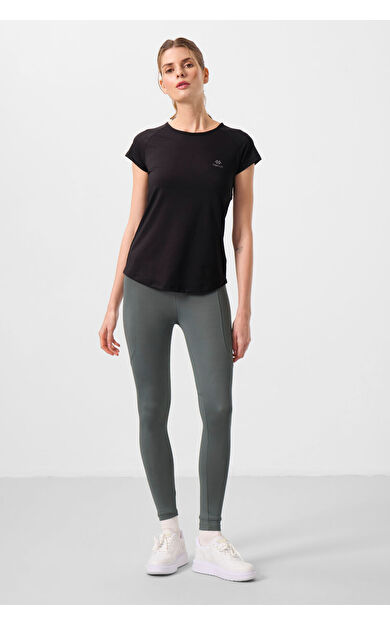 TommyLife Haki Standart Fit Esnek Performans Kadın Tayt - 94666