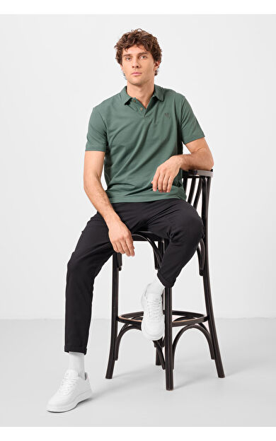 TommyLife Siyah Standart Fit Dokuma Hafif Esnek Chino Erkek Pantolon - 82178