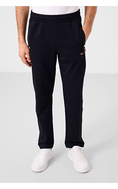 TommyLife Lacivert Fermuar Cepli Dar Kalıp Klasik Paça Erkek Eşofman Alt - 84649