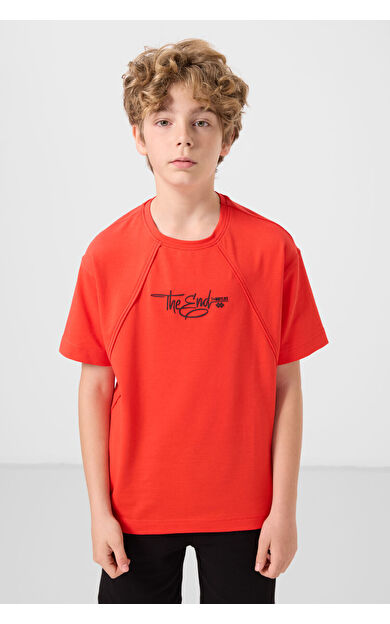 TommyLife Fiesta Pamuklu Yumuşak Dokulu Oversize Baskılı Erkek Çocuk T-Shirt - 11285