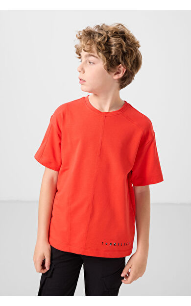 TommyLife Fiesta Pamuklu Yumuşak Dokulu Oversize Basic Erkek Çocuk T-Shirt - 11297