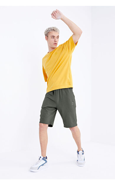 TommyLife Çağla Bağcıklı Standart Kalıp Basic Erkek Şort - 81212