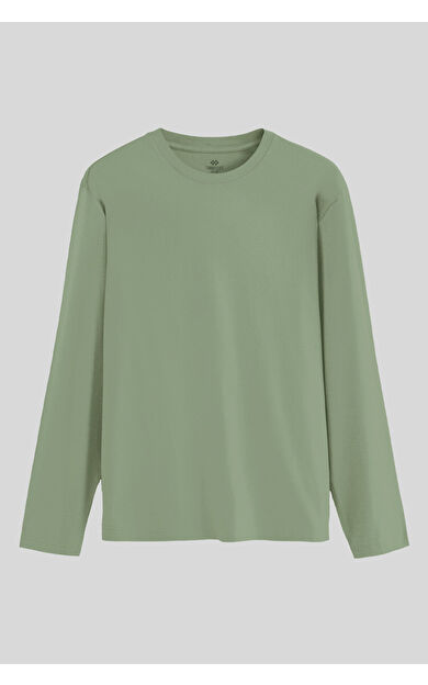 TommyLife Kaktüs Standart Fit Basic O Yaka Uzun Kollu İnce Erkek T-Shirt - 87997