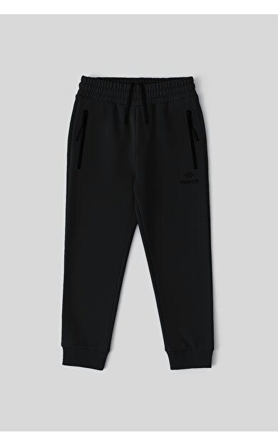 TommyLife Siyah Fermuarlı Standart Fit İnce Erkek Çocuk Eşofman Alt - 64042