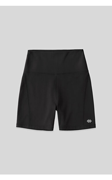 TommyLife Antrasit Kemer Detaylı Yüksek Bel Slim Fit Kısa Biker Kadın Tayt - 91017