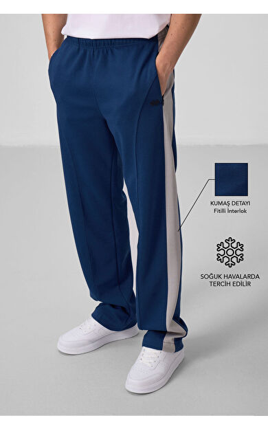 TommyLife Parlament Yüzeyi Dokulu Standart Fit Palazzo Erkek Pantolon - 82171