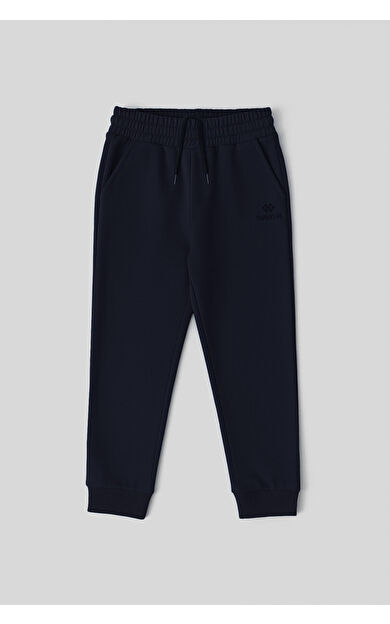 TommyLife Lacivert Standart Fit Manşetli İnce Erkek Çocuk Eşofman Alt - 11062