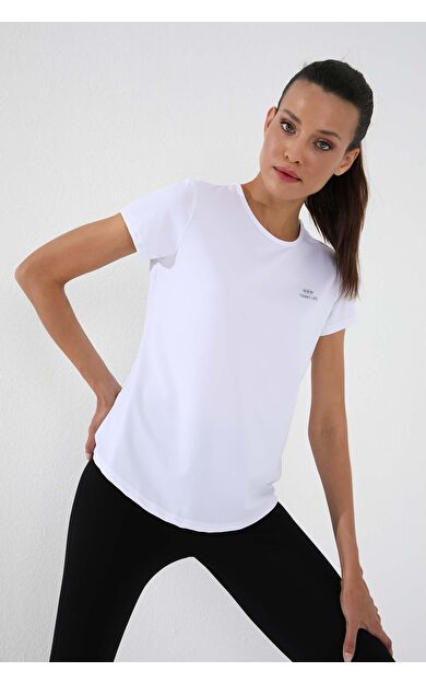 TommyLife Beyaz Basic Kısa Kol Standart Kalıp O Yaka Kadın T-Shirt - 97144
