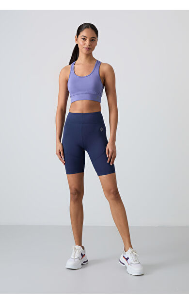 İndigo Esnek Standart Fit Performans Kadın Biker Tayt - 91013