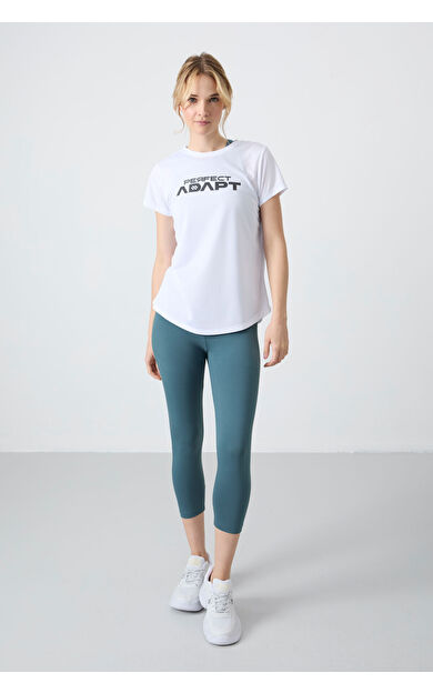 Orman Yeşili Yüksek Bel Slim Fit Dar Paça Kadın Kapri Tayt - 93097