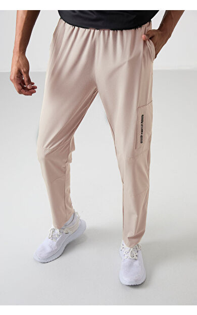 Bej İnce Yumuşak Comfort Fit Erkek Eşofman Alt - 82120