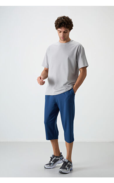 Parlament Pamuklu Yumuşak Dokulu Standart Fit Nakışlı Erkek Kapri - 83102