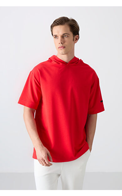 Fiesta Pamuklu Kalın Yumuşak Dokulu Oversize Fit Basic Erkek T-Shirt - 88352