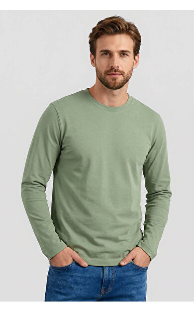 Kaktüs Standart Fit Basic O Yaka Uzun Kollu İnce Erkek T-Shirt - 87997