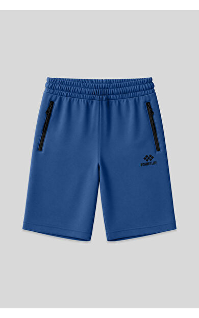 Parlament Gizli Fermuar Arka Cepli Bağcıklı Standart Kalıp Erkek Şort - 81136